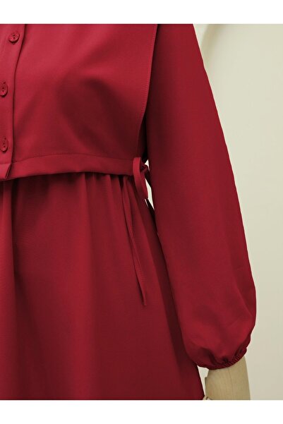 Modamorfo Red Top Shirt Talehli Dress Set