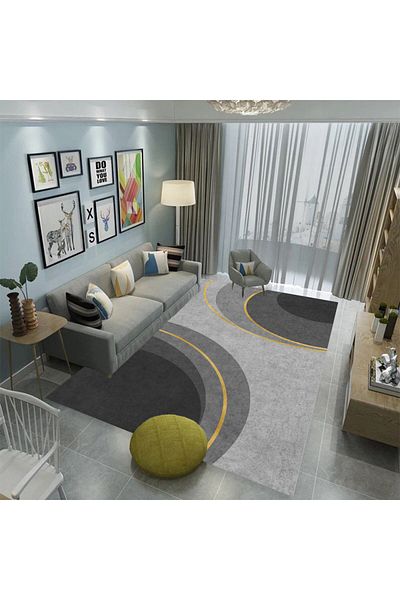 sharpdo سجادة مستطيلة ناعمة الملمس متعددة الألوان 160 × 230 سنتيمتر