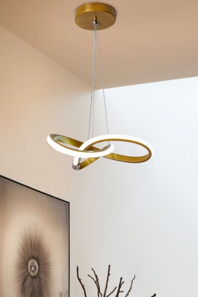 DEFNE AVİZE LEVENT Bonna Modern Tekli Eskitme Sarkıt Led Beyaz Power Ledli Salon Mutfak Oda Hol Ledli Avize