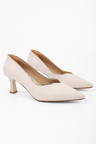 Shoeberry Women's Elan Ten Satin Short Heeled Stiletto