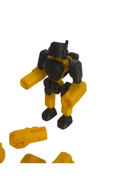 aysatelier Küçük Kolları,Başı Ve Ayakları Hareket Eden Robot Puzzle (23Parça)...