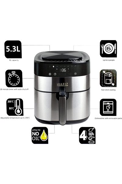 Others HAFIZ Air Fryer, 1750 Watts, Digital Control Panel Display, Programs with built-in Preheat functions
