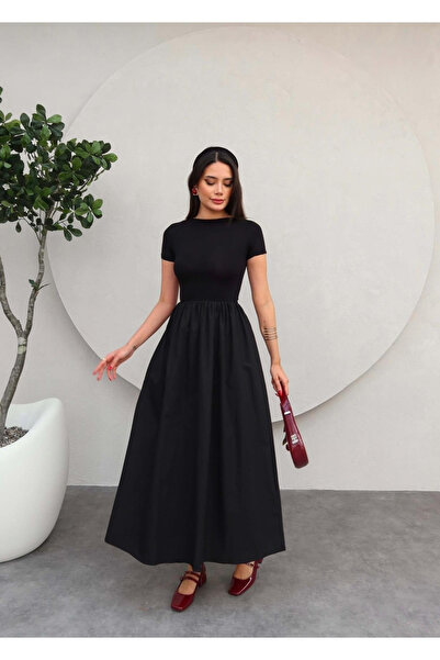 My Blog فستان فيينا أسود بطيات - 202069