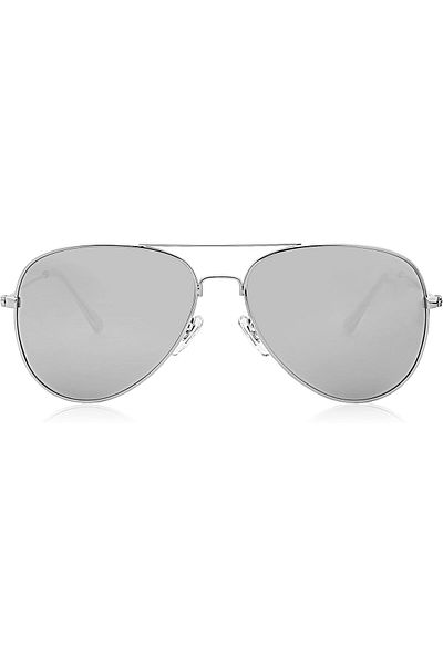 COOYA Sunglasses, Classic Aviator Polarized Sunglasses for Men Women Vintage Retro Style(White)