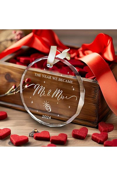 COOYA Wedding Gifts,Commemorate the couple's special milestone,Glass Material,Smooth & Pleasing Surface