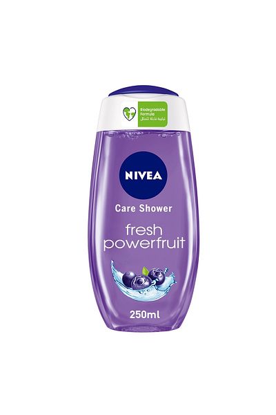 NIVEA Shower Gel Fresh Powerfruit 250ml Invigorating Cleanse with Berry Scent