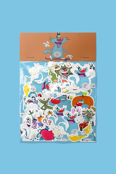 dadi ramba Oggy Sticker Pack - Bullet Journal - Agenda - Planner - Notebook - Laptop Sticker Decal