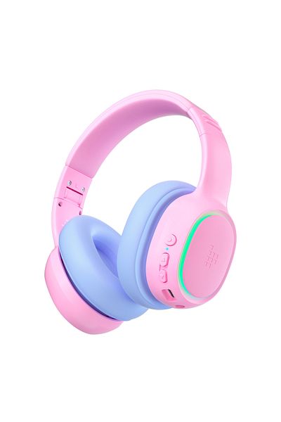 Tronsmart KH03 Kids Noise Cancelling Bluetooth, Safe Volume Control, Wireless Headphones Pink