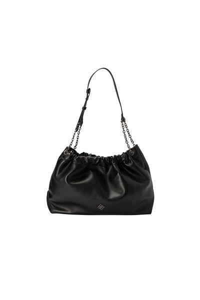 BATA Textured Shoulder Bag with Chain Detail