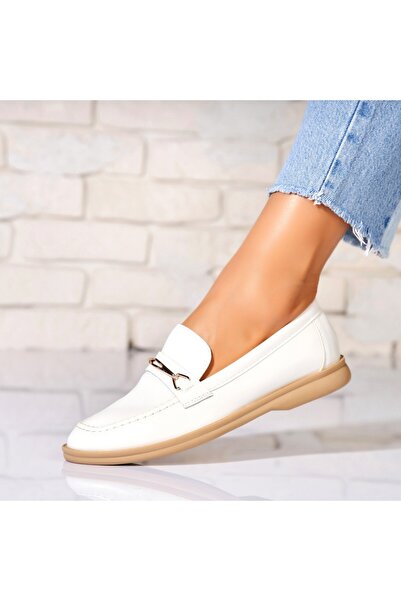 Joana Γυναικεία casual παπούτσια σε λευκό οικολογικό δέρμα Tiera