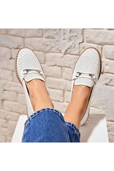 Joana Γυναικεία Casual Λευκά Παπούτσια από Οικολογικό Δέρμα Cyrie