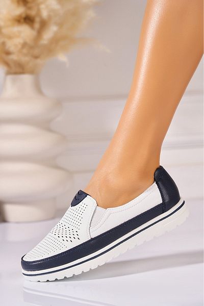 Joana Women's casual white shoes made of ecological leather Alexis