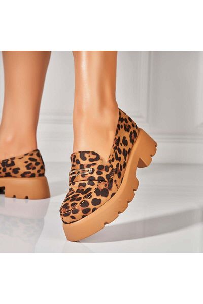 Joana Women's Casual Shoes Animal Print Made of Eco-Suede Leather Kristine