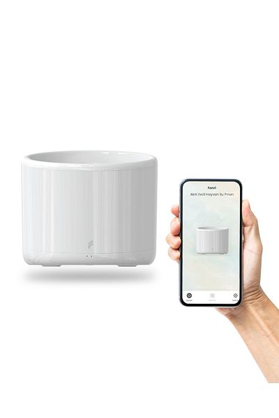 Fonri Smart Cat Dog Water Dispenser, Automatic Water Bowl, Wifi, Remote Control, 2 Liters, Silent