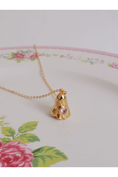 Reorah Collection Pink Halloween Sweet Ghost Necklace