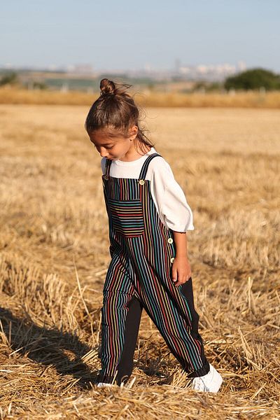 Catz Kids Colorful Striped Combed Cotton Twix Children's Jumpsuit