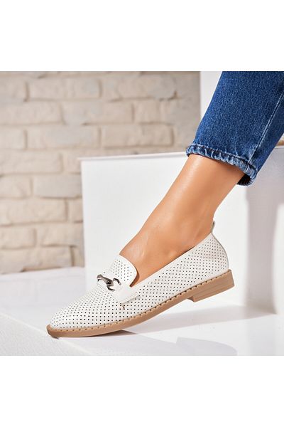 Joana Pantofi dama casual Albi din Piele Ecologica Cyrie