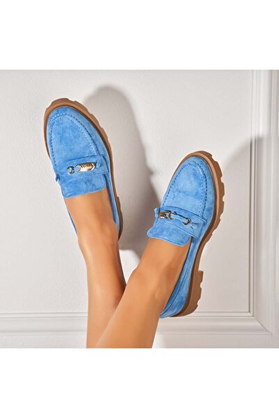 Joana Pantofi dama casual Albastri din Piele Ecologica Intoarsa Yusra