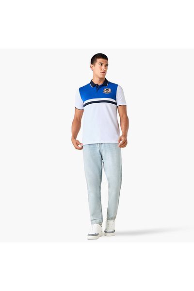 FAV Embroidered Colourblock Polo T-shirt