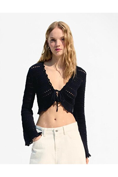 LUSHİGO Γυναικεία ανοιχτή ρουστίκ ζακέτα