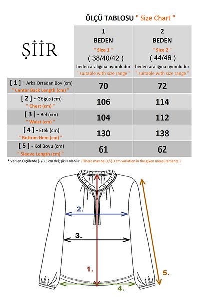 Şiir Elista Women - Smoked Color Jacquard Drop Collar Μακρυμάνικη χτενισμένη βαμβακερή μπλούζα & μπλούζα Hijab