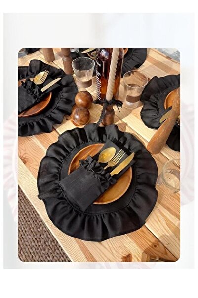 Muhtelif Shine Siyah Yuvarlak Supla 38 cm