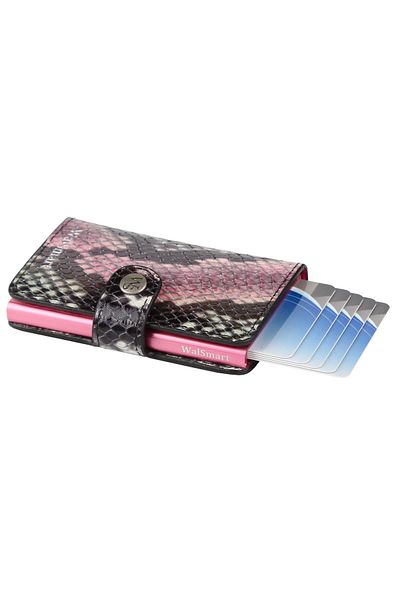 WalSmart Mini Snakeskin Leather Wallet with Smart Mechanism