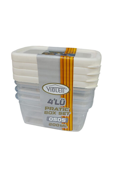 Violet 4'Lü Pratick Box Set 200ml Saklama Kabı