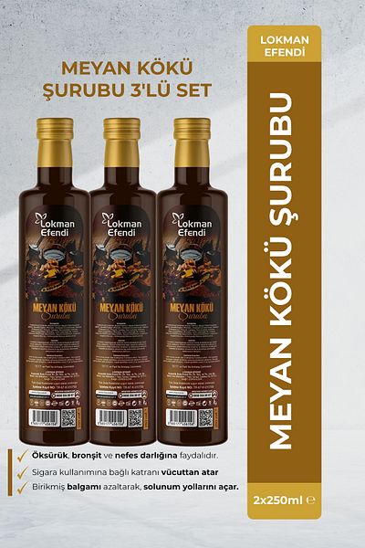 Lokman Efendi Lokman Efendi Licorice Syrop 3-Piece Set