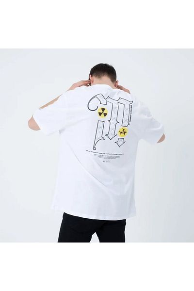 FG KONNİCHİWA Radioactive T-Shirt Art Full Oversize Wide Fit Woven 100% Cotton Fabric