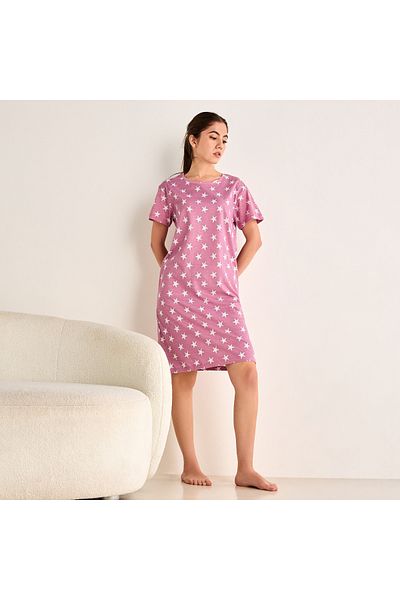 FAV All-over Printed Night Dress