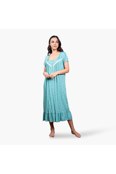 Aadaraya Floral Print Night Gown
