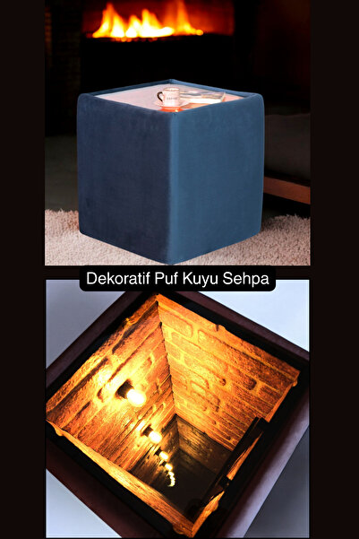 TreeAndTech Puf Kuyu Sehpa ,Yan Sehpa, Kahve Sehpası, Sonsuzluk Sehpası,