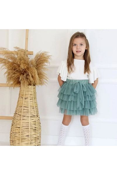 Yalçınoğlu Kids Like a Princess! Girl's Combination and Tulle Skirt Suit
