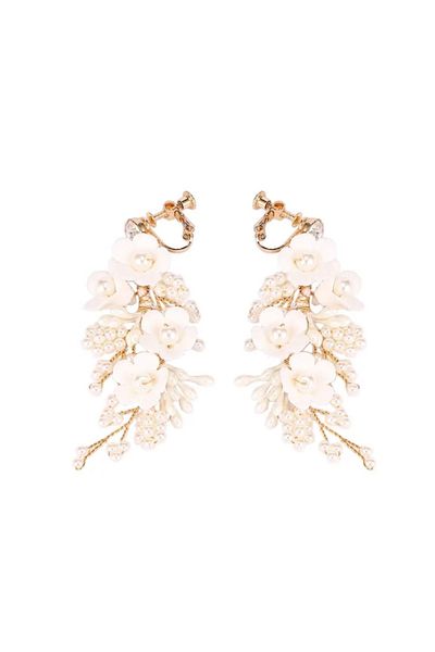 ECARLA Wedding earrings, BOHO, stainless steel, with crystals, with stud, Ecarla, KOLS17