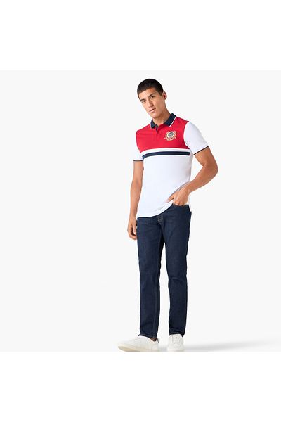FAV Embroidered Colourblock Polo T-shirt