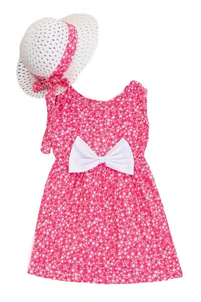 SANTRALBEBE Girl's Floral Wrap Hat Dress