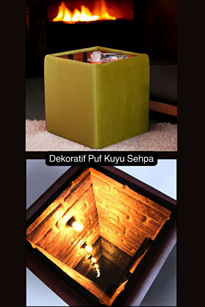TreeAndTech Puf Kuyu Sehpa ,Yan Sehpa, Kahve Sehpası, Sonsuzluk Sehpası,