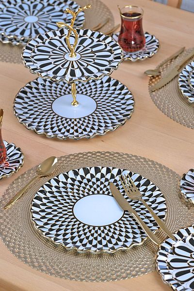 Glore Destina 28 Piece Tea Time Glass Tea Set