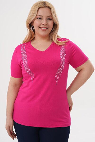 Siyezen Plus Size Sparkling Stone Blouse