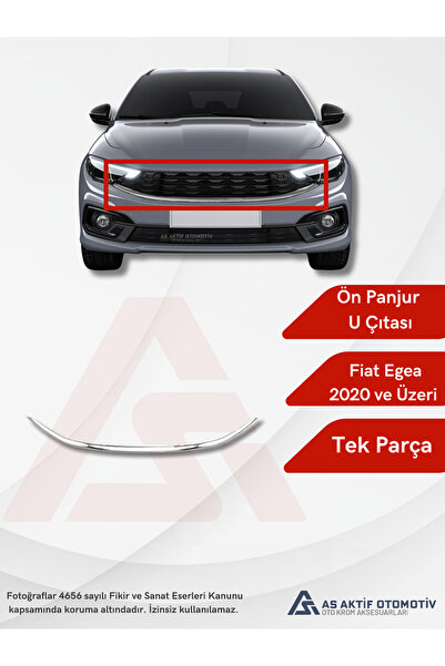 Mt Line Accessories Ön Panjur U Çıtası Fiat Egea 2 SB/HB/SW 2020 ve Üzeri Uyu...