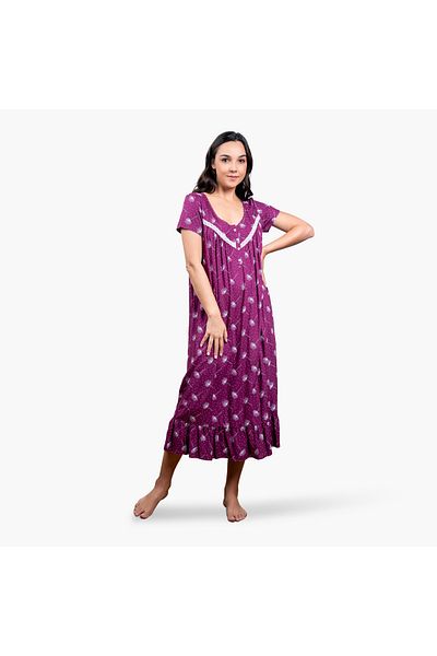 Aadaraya Printed Night Gown