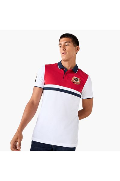 FAV Embroidered Colourblock Polo T-shirt