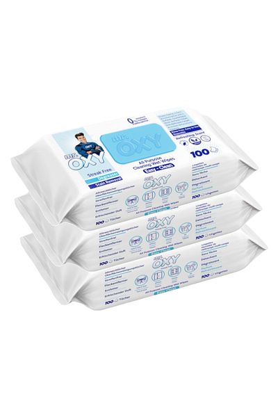 Oxy Mr. Oxy Easy Clean White Soap, multi-surface wet wipes, 3 x 100, 300 pcs