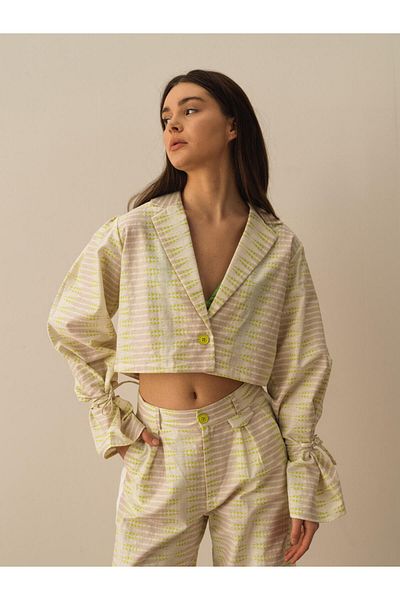 Xint Women's Green Oversize Cotton Jacket