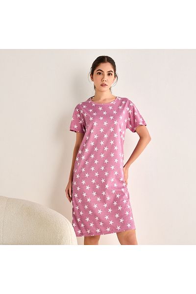FAV All-over Printed Night Dress