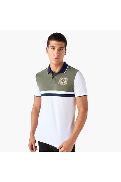 FAV Embroidered Colourblock Polo T-shirt