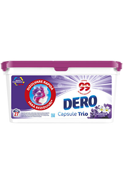 Dero Detergent de rufe 2 în 1 cu lavandă și iasomie, 27 de spălări