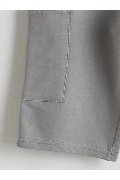 LC Waikiki Lcw Kids Gray Elastic Waist Basic Boy Cargo Shorts