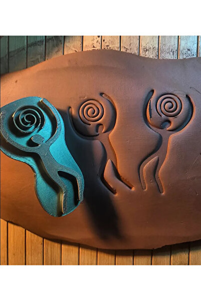 Enbceramic 10 CM SERAMİK&POLİMER KİL KALIP BASKI ADAM